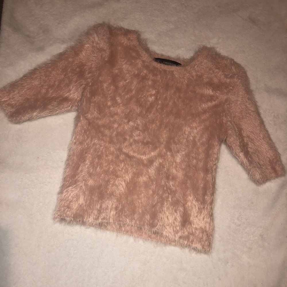 Fuzzy Cropped Sweater